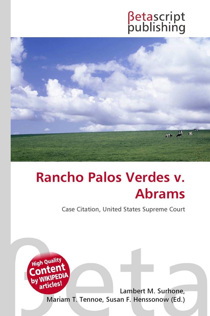 Rancho Palos Verdes v. Abrams