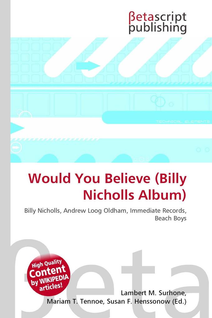 Would You Believe (Billy Nicholls Album)
