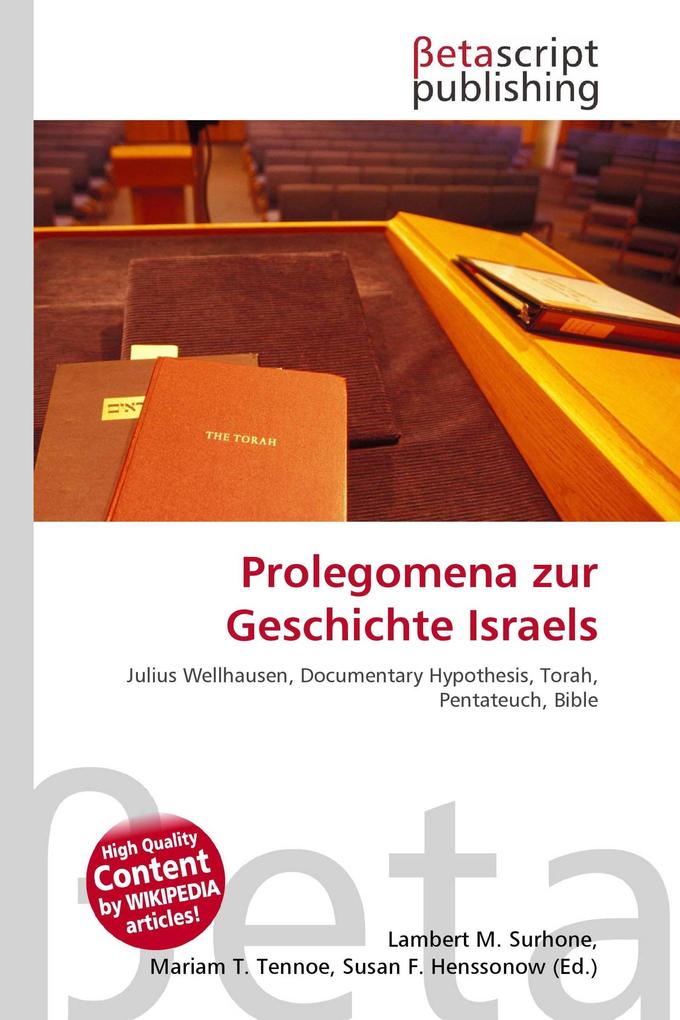 Prolegomena zur Geschichte Israels