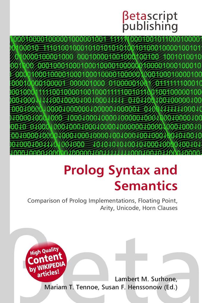 Prolog Syntax and Semantics