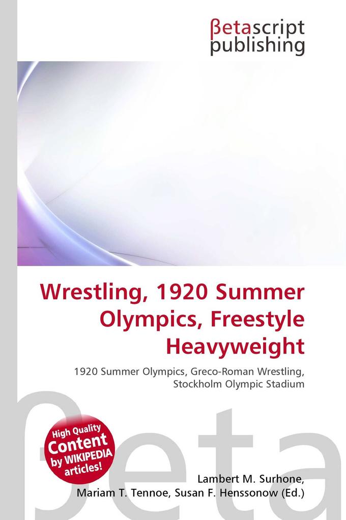 Wrestling 1920 Summer Olympics Freestyle Heavyweight