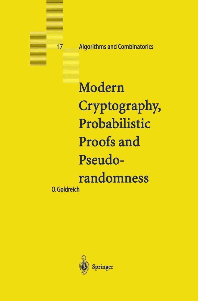 Modern Cryptography Probabilistic Proofs and Pseudorandomness