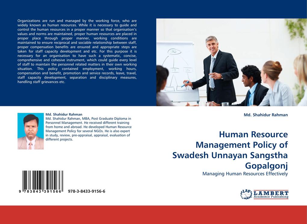 Human Resource Management Policy of Swadesh Unnayan Sangstha Gopalgonj - Shahidur Rahman/ Md. Shahidur Rahman