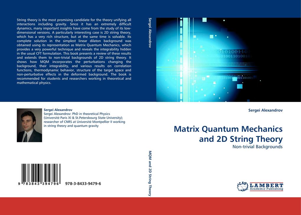 Matrix Quantum Mechanics and 2D String Theory - Sergei Alexandrov