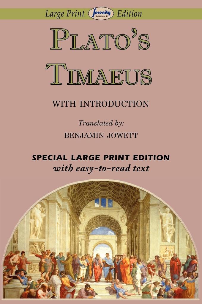Timaeus (Large Print Edition) - Plato