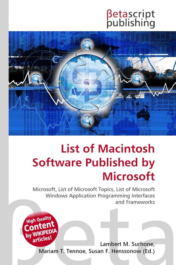 List of Macintosh Software Published by Microsoft