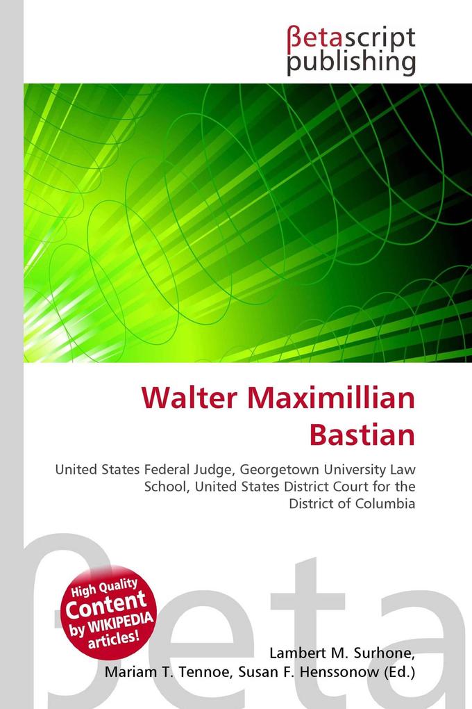 Walter Maximillian Bastian