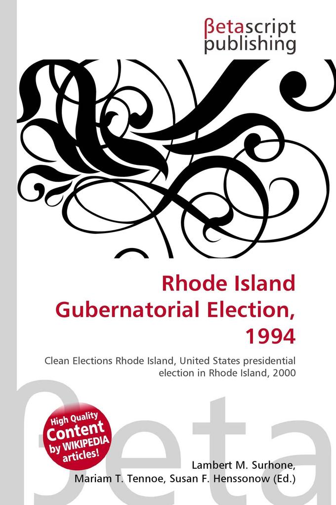Rhode Island Gubernatorial Election 1994