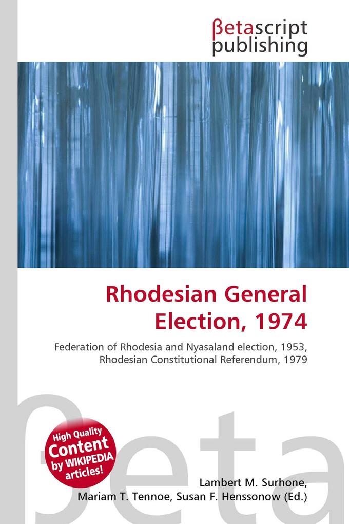 Rhodesian General Election 1974