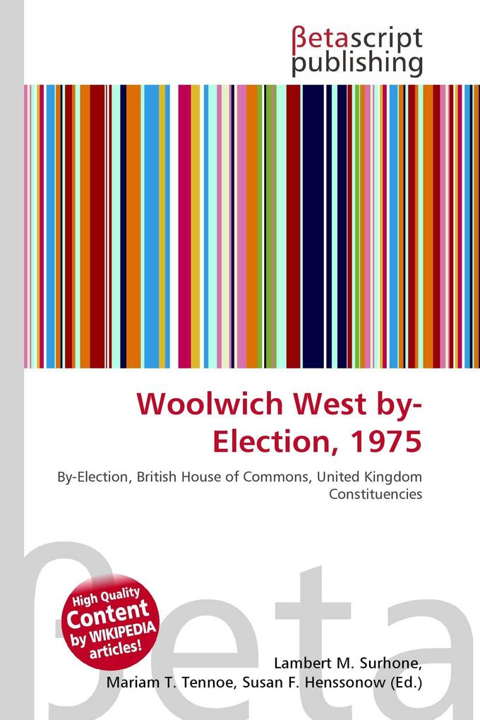 Woolwich West by-Election 1975