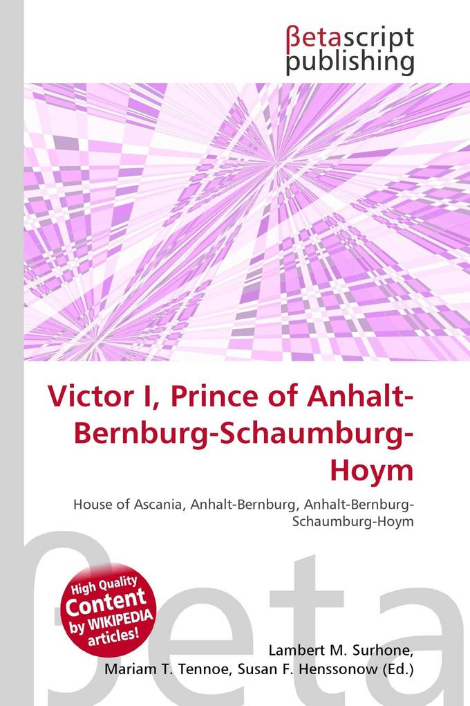 Victor I Prince of Anhalt-Bernburg-Schaumburg-Hoym