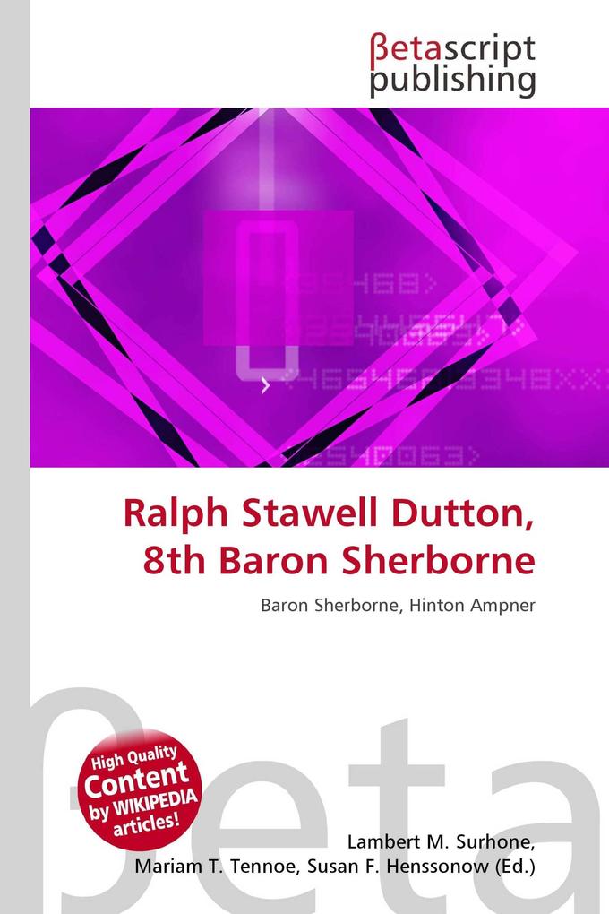 Ralph Stawell Dutton 8th Baron Sherborne