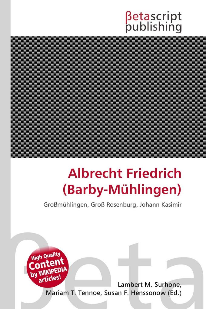 Albrecht Friedrich (Barby-Mühlingen)