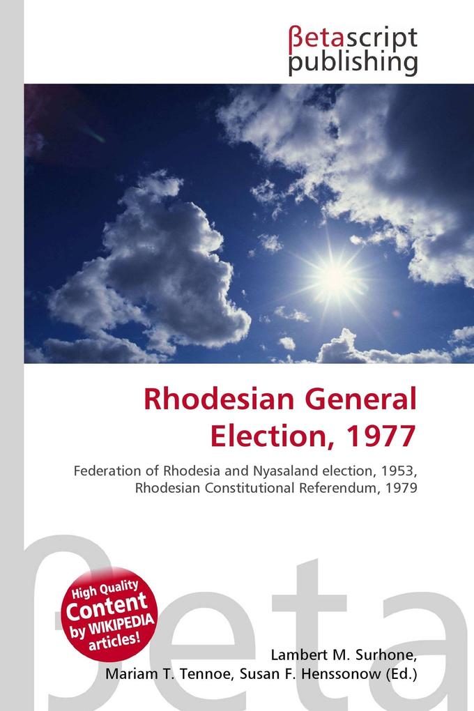 Rhodesian General Election 1977