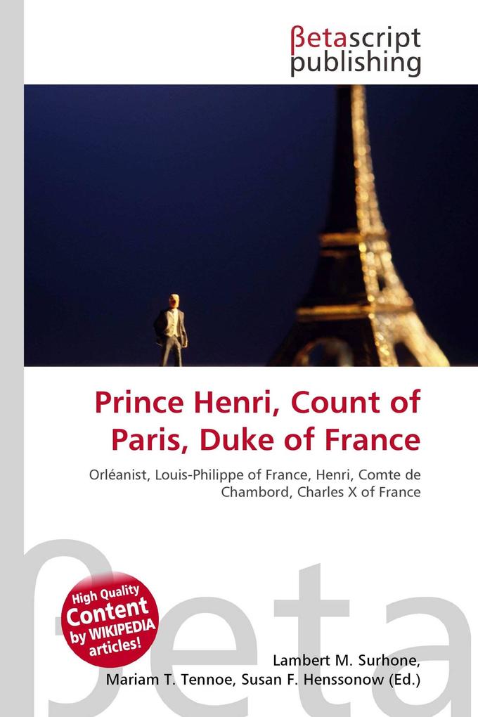 Prince Henri Count of Paris Duke of France