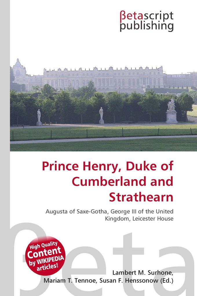 Prince Henry Duke of Cumberland and Strathearn