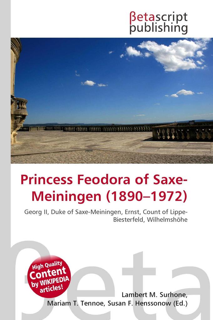 Princess Feodora of Saxe-Meiningen (1890-1972)