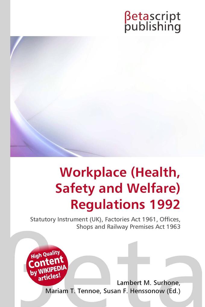 Workplace (Health Safety and Welfare) Regulations 1992