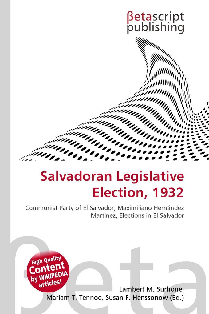 Salvadoran Legislative Election 1932