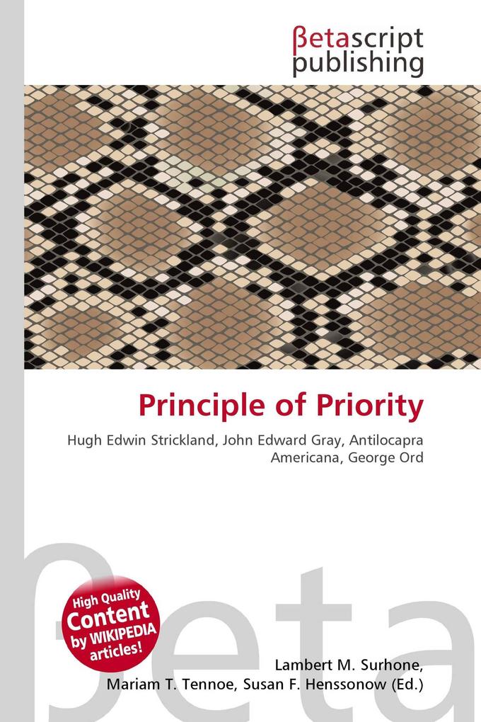 Principle of Priority