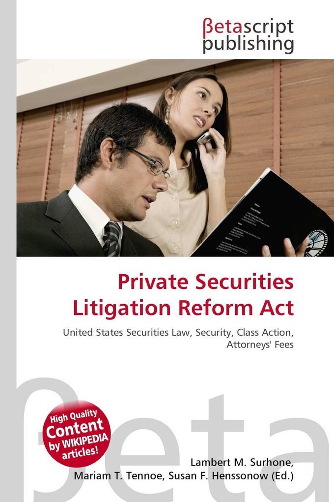 Private Securities Litigation Reform Act