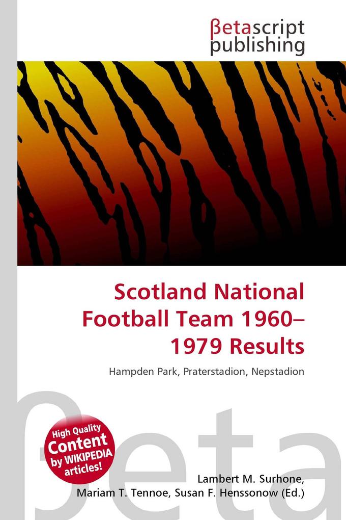 Scotland National Football Team 1960-1979 Results