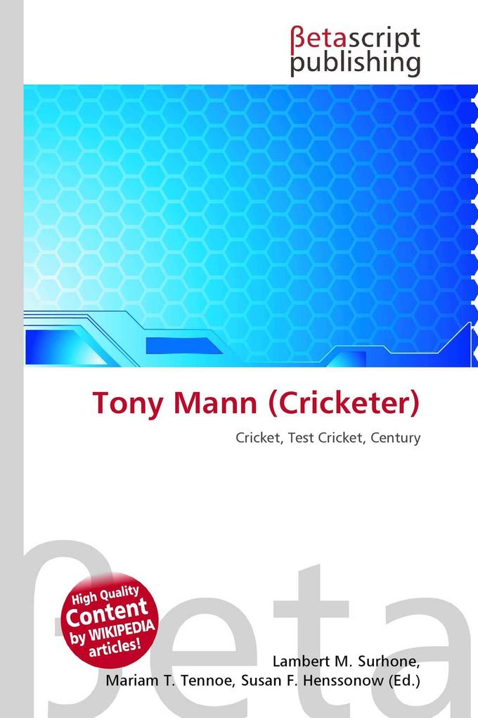 Tony Mann (Cricketer)
