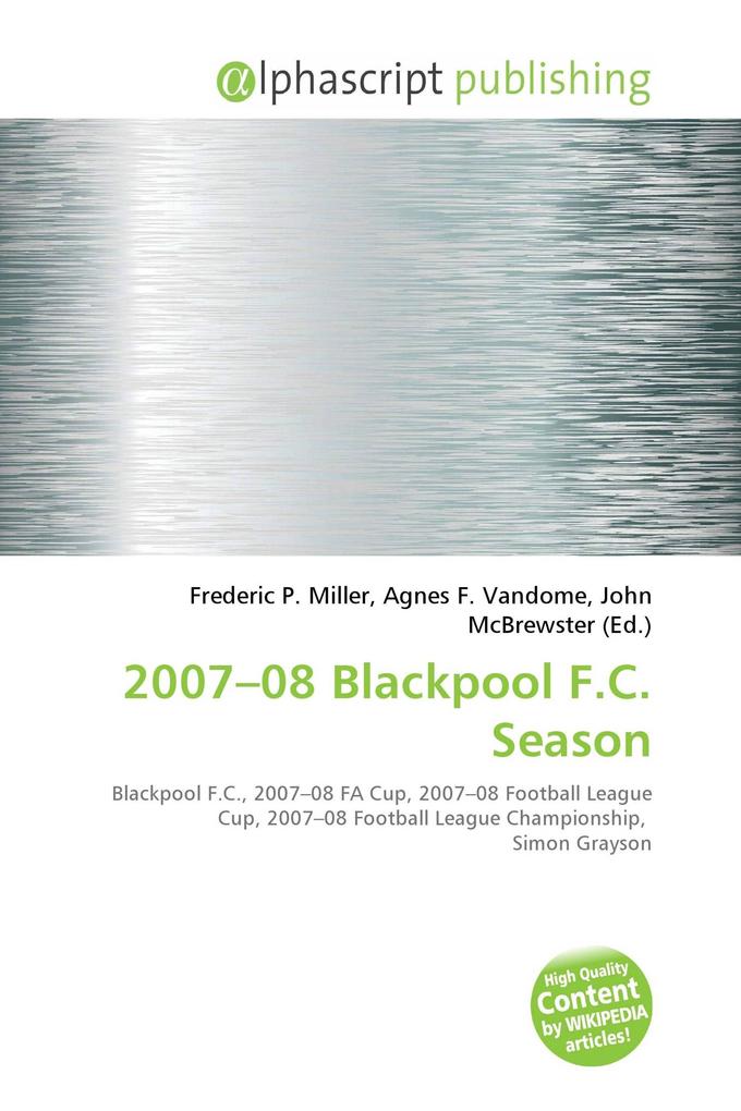 2007-08 Blackpool F.C. Season