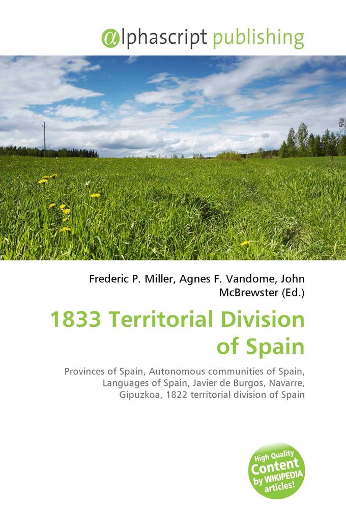 1833 Territorial Division of Spain