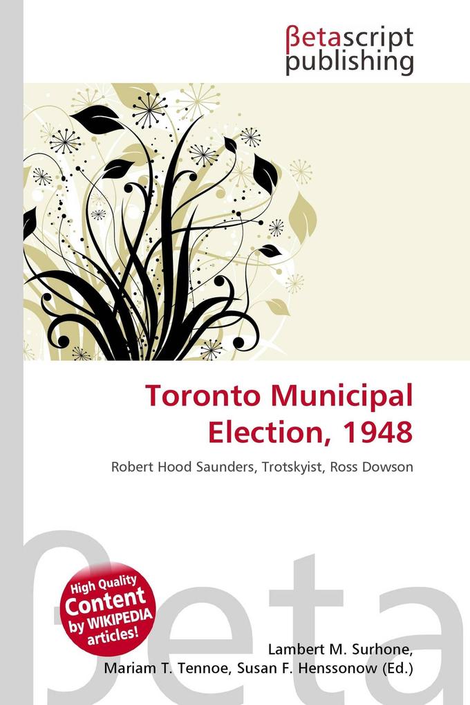 Toronto Municipal Election 1948