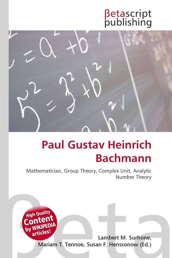 Paul Gustav Heinrich Bachmann