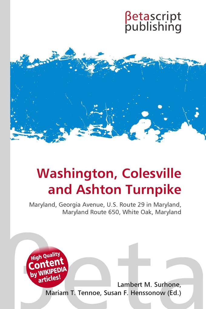 Washington Colesville and Ashton Turnpike