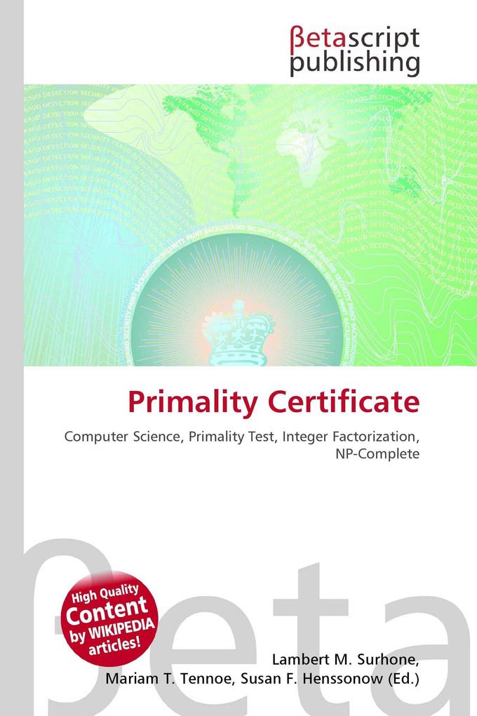 Primality Certificate