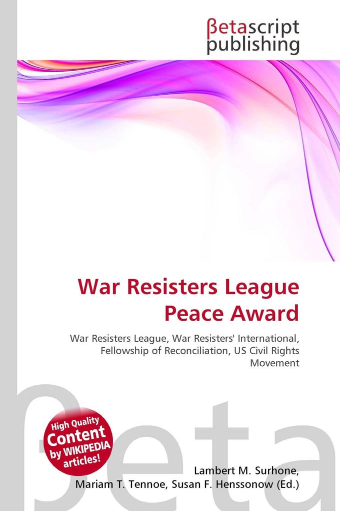 War Resisters League Peace Award
