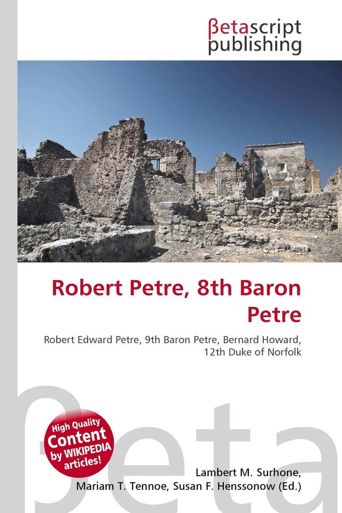 Robert Petre 8th Baron Petre
