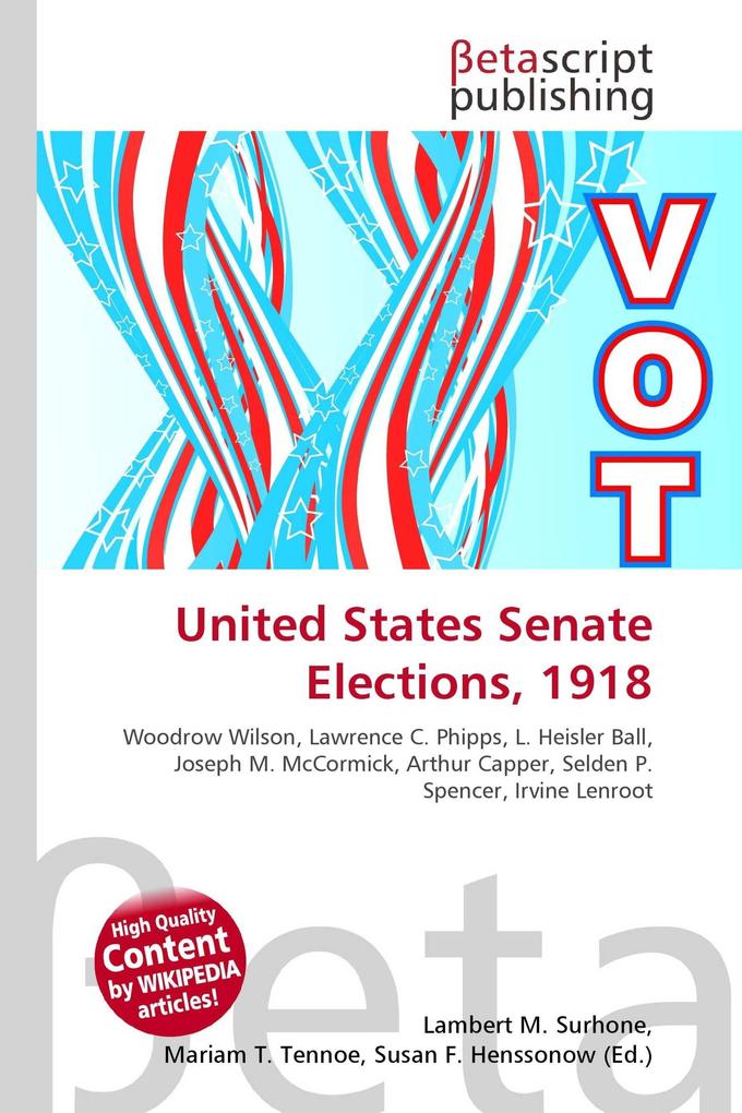 United States Senate Elections 1918