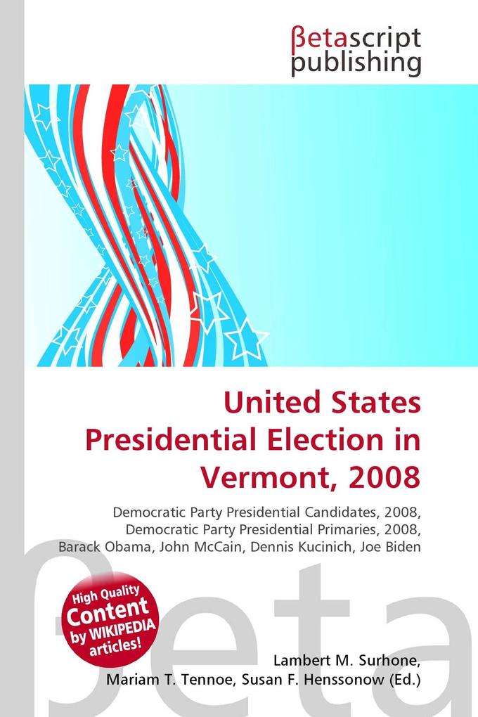United States Presidential Election in Vermont 2008