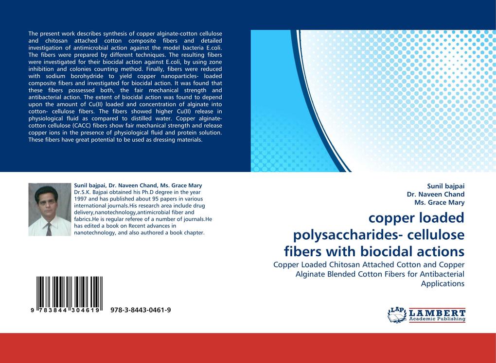 copper loaded polysaccharides- cellulose fibers with biocidal actions