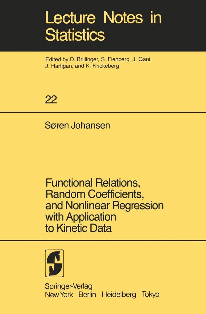 Functional Relations Random Coefficients and Nonlinear Regression with Application to Kinetic Data