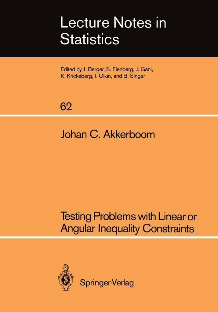 Testing Problems with Linear or Angular Inequality Constraints