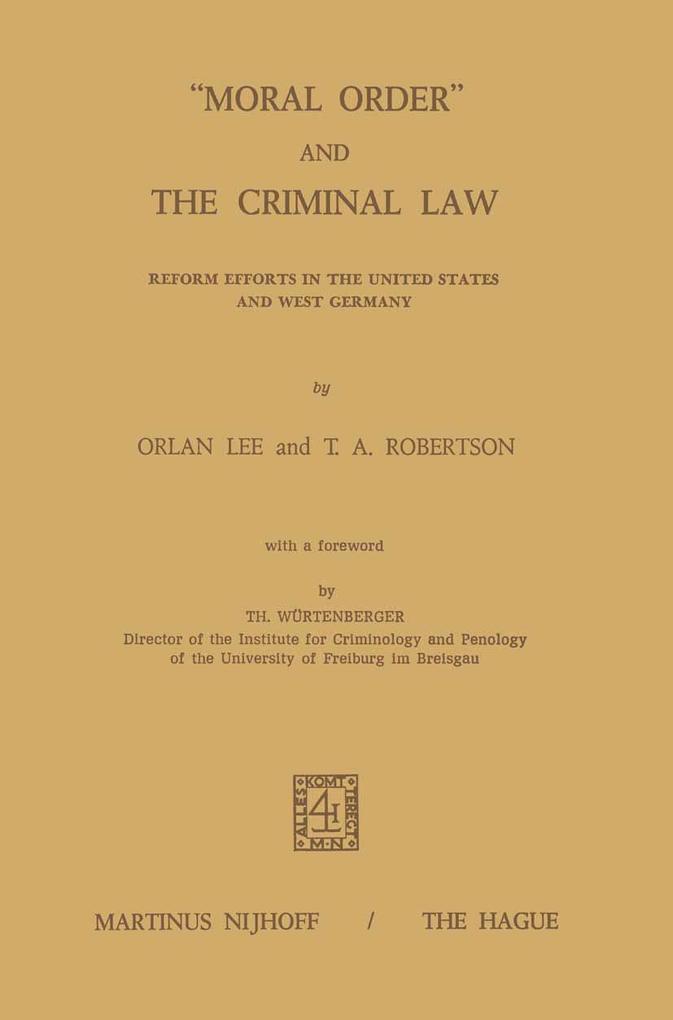 'Moral Order' and The Criminal Law