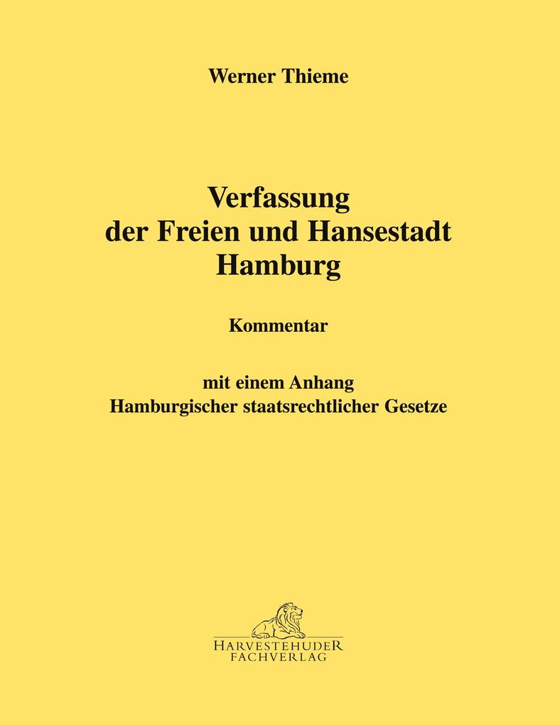 Die Verfassung der Freien- u. Hansestadt Hamburg