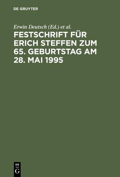 Festschrift für Erich Steffen zum 65. Geburtstag am 28. Mai 1995