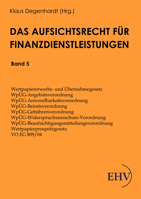 Aufsichtsrecht für Finanzdienstleistungen