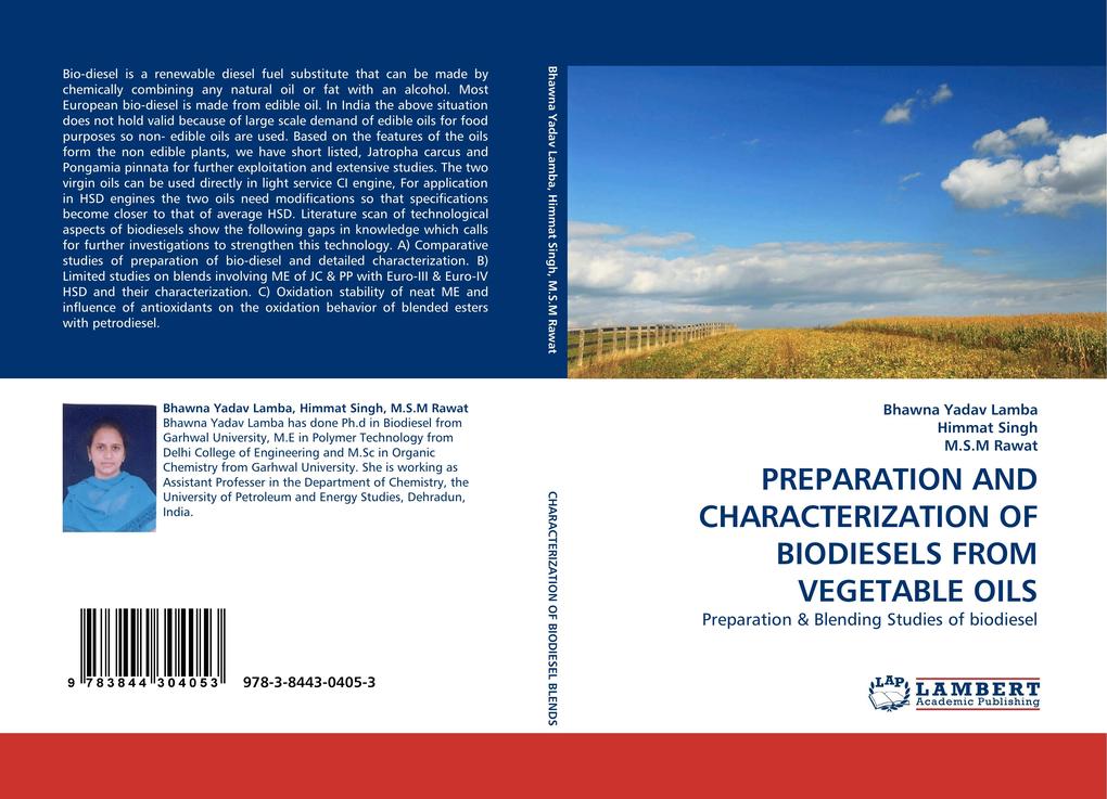 PREPARATION AND CHARACTERIZATION OF BIODIESELS FROM VEGETABLE OILS