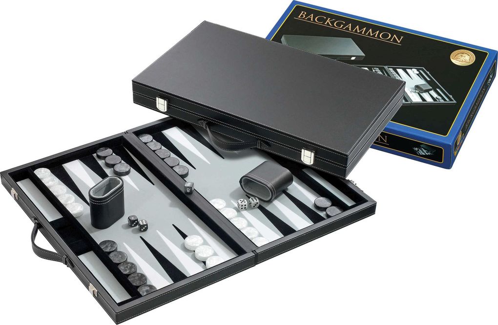 Philos 1721 - Backgammon grau groß