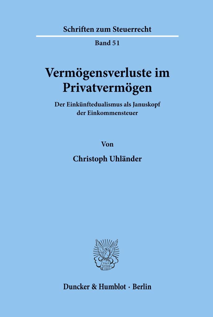 Vermögensverluste im Privatvermögen.