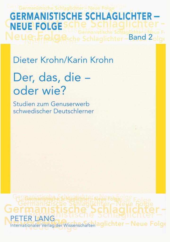 Der das die - oder wie?