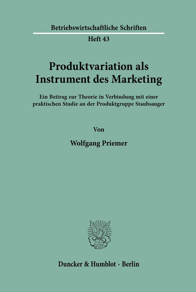 Produktvariation als Instrument des Marketing.