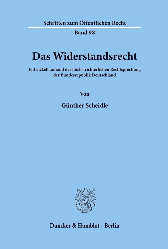 Das Widerstandsrecht.